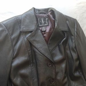 INC Leather Coat